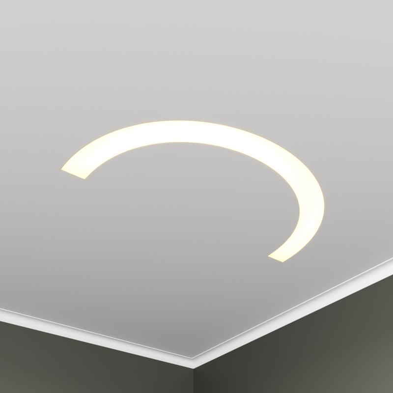 светильник светодиодный rve-lbx-arco-2046-vg 83вт 4000к 2046х1046х110мм s80мм полукольцо встраив. под шпаклевку бел. rvelektro rve00003391 от BTSprom.by