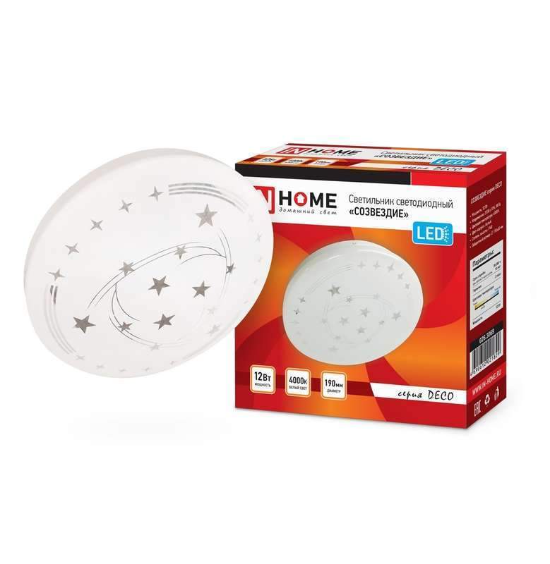 светильник светодиодный deco 12вт 230в 4000к 1080лм 210х65мм созвездие in home 4690612021829 от BTSprom.by