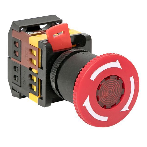  Кнопка "Грибок" ANE-22 NO+NC поворотн. с блокировкой с подсветкой PROxima EKF pbn-ane фото в каталоге от BTSprom.by