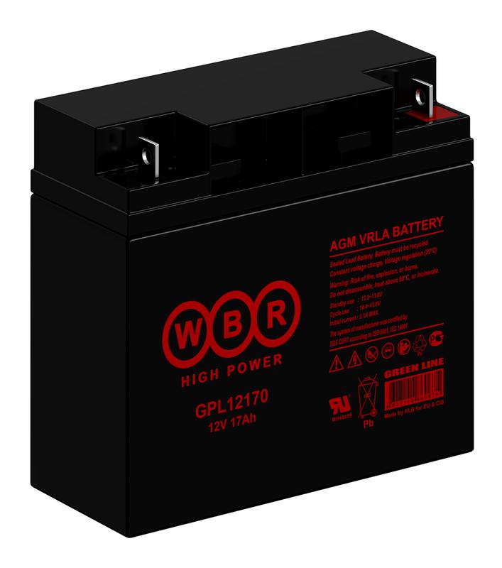  Аккумулятор 12В 17А.ч WBR GPL12170 WBR фото в каталоге от BTSprom.by