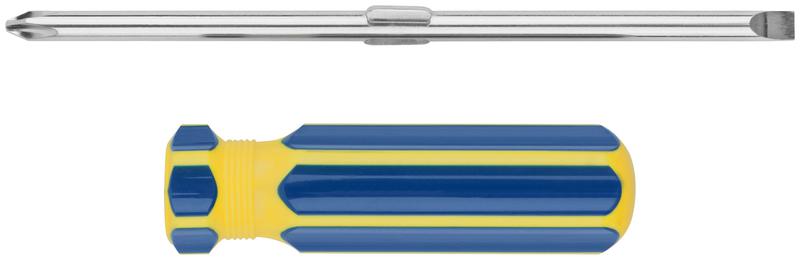 отвертка с переставным жалом crv сталь пластиковая ручка 6х70мм ph2/sl6 син.-желт. fit 56218 от BTSprom.by