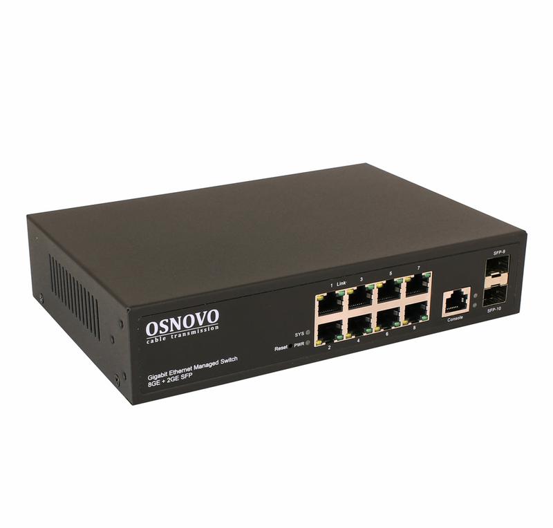коммутатор управляемый (l2+) sw-70802/l2 gigabit ethernet на 10 портов osnovo 13814 от BTSprom.by