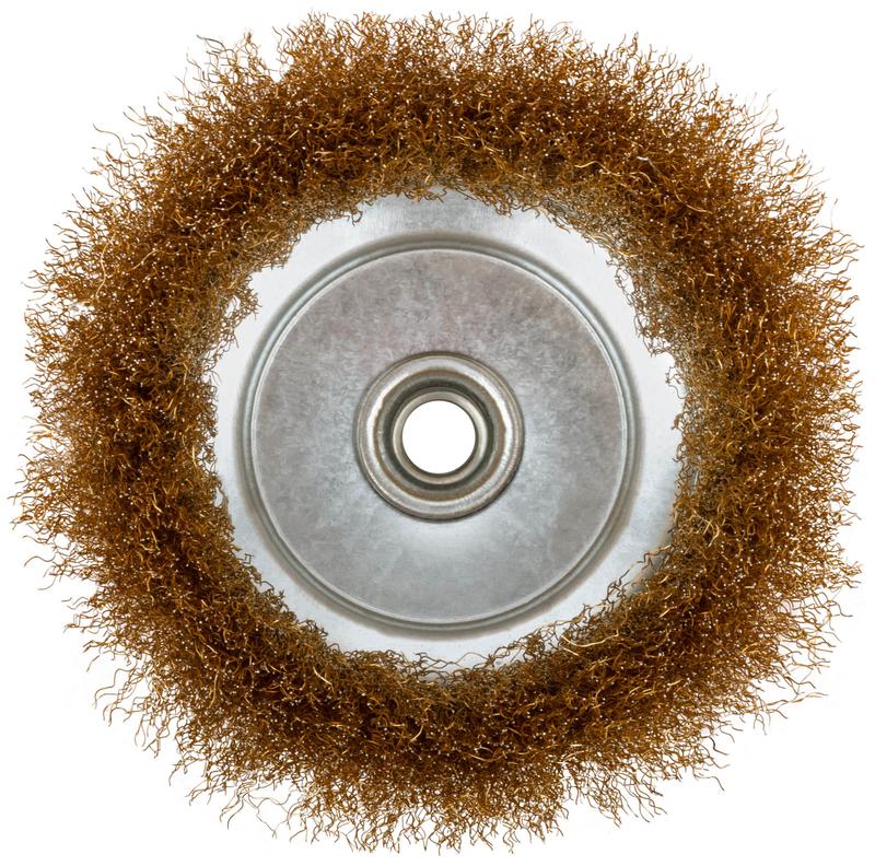  Корщетка чашечная гайка М14 стальная латунированная волнистая проволока 150мм КУРС 39040 фото в каталоге от BTSprom.by