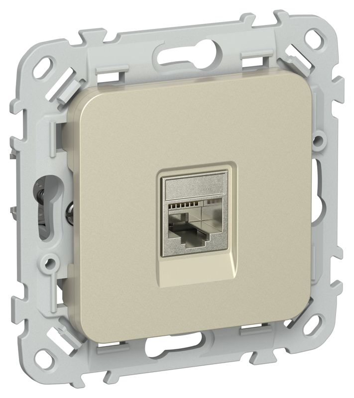 розетка компьютерная сп flite рк6-1-1-флш rj45 кат.6 stp механизм шампань iek fi-k11-2-k37 от BTSprom.by