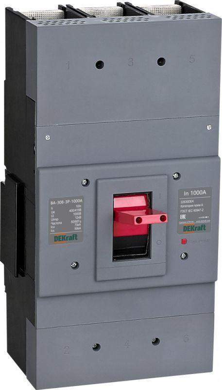 выключатель автоматический 3п 1600а 70ка ва-308 dekraft 22832dek от BTSprom.by