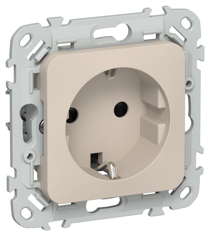 розетка сп flite рсш11-0-флл 16а с заземл. с защ. шторками механизм льняной iek fi-r14-16-k88 от BTSprom.by