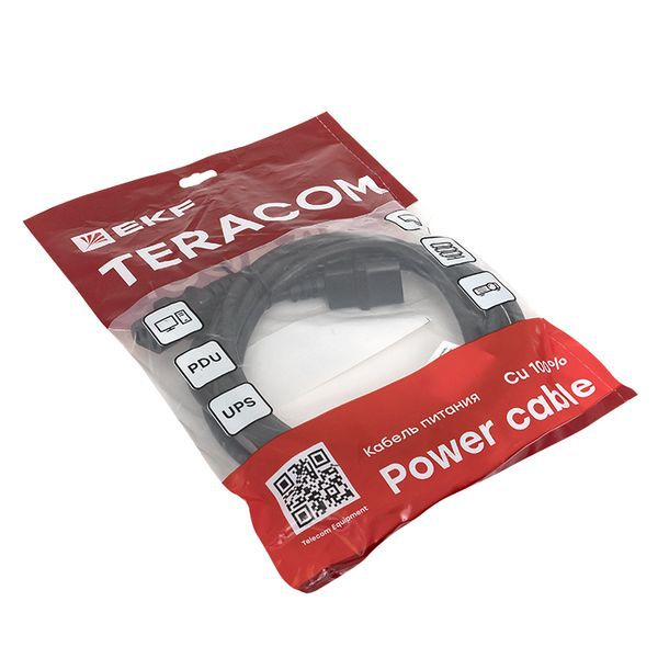  Кабель питания TERACOM для PDU C13 - C14 сеч. 3х1.5кв.мм 250В 10А 3.0м EKF TRC-PCA-C13-C14-3M фото в каталоге от BTSprom.by