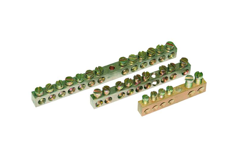 шина "земля-ноль" 10 отв. для пров. сеч. до 6кв.мм ruvinil шзн-10 от BTSprom.by