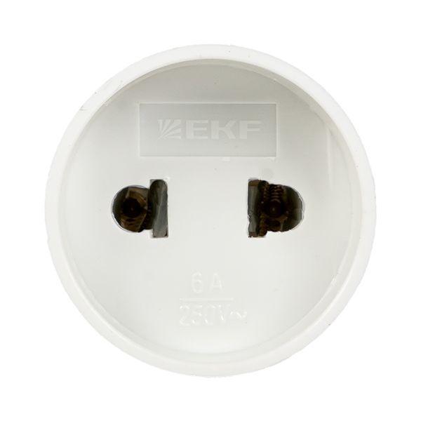  Адаптер-переходник без заземл. 6А 250В бел. EKF AAP6-1 фото в каталоге от BTSprom.by