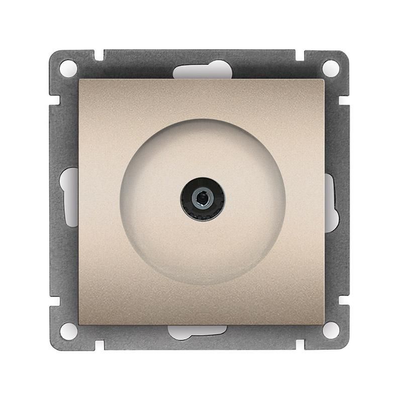розетка телевизионная tv 1-м сп афина механизм шампань universal a0027-br от BTSprom.by