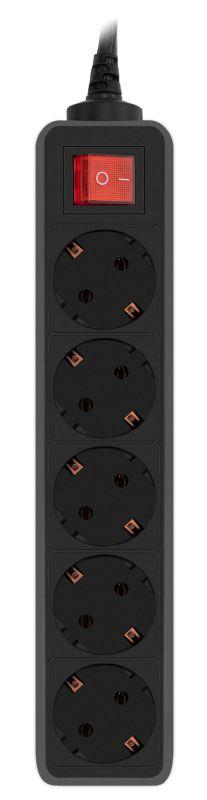 удлинитель с сетевым фильтром 5х3м pet ap01006-3-b черн. (пакет пэ) pc pet 619894 от BTSprom.by