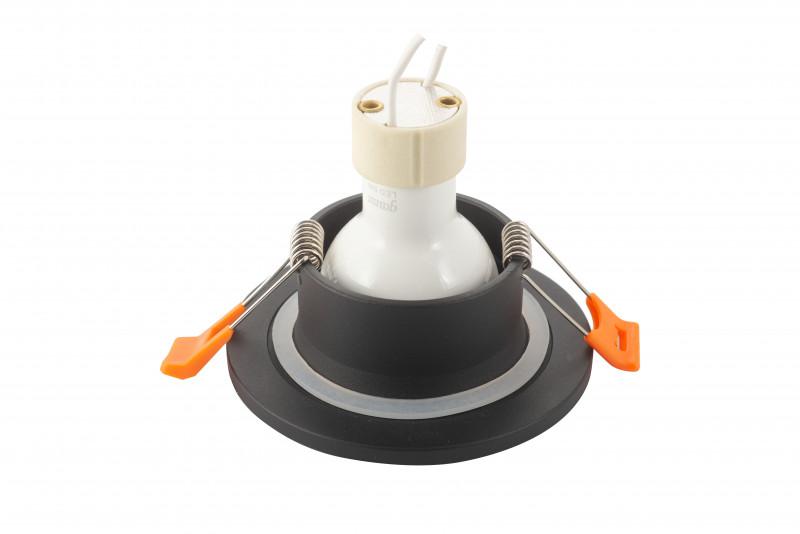  Светильник 50Вт GU10 IP65 встраив. влагозащ. алюм. черн. DENKIRS 633477 фото в каталоге от BTSprom.by