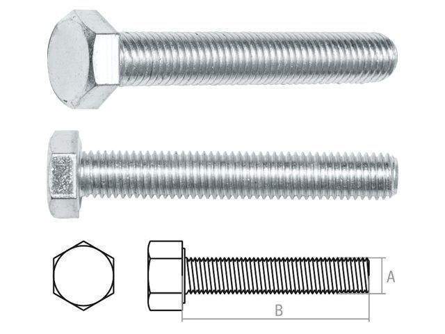 болт м8х140 мм шестигр., цинк, кл.пр. 5.8, din 933 (5 кг.) starfix от BTSprom.by