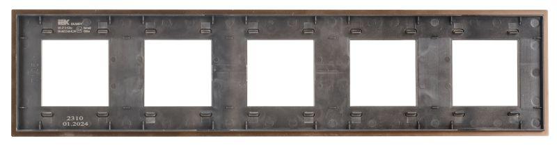  Рамка 5-м SKANDY SK-F35Br металл шоколад IEK SK-M52-M-K30 фото в каталоге от BTSprom.by