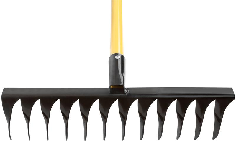  Грабли витой зуб 12 зубьев с желт. метализированным черенком 76978 фото в каталоге от BTSprom.by