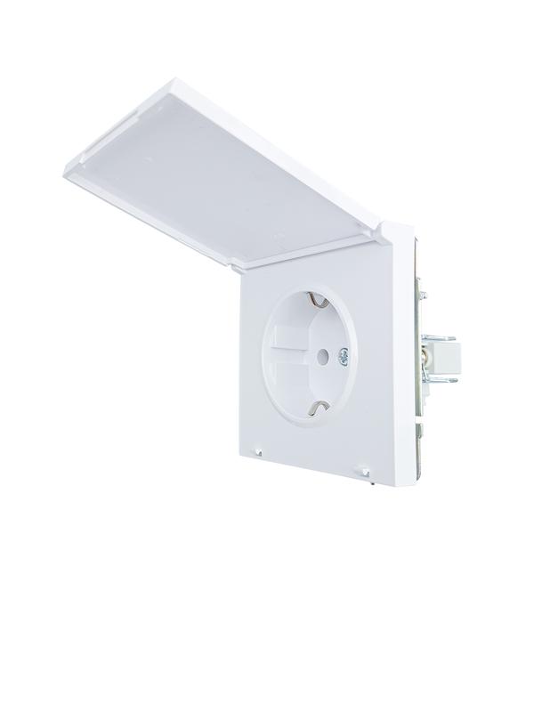  Розетка 1-мест. с/з с крышкой СП ZIMA 16А ПБТ безвинт. зажим бел. LEZARD 704-0288-123BQC фото в каталоге от BTSprom.by