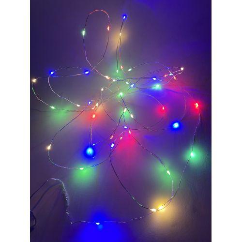  Гирлянда светодиодная "Нить" 5м 50LED IP20 мультиколор АА ЭРА Б0047959 фото в каталоге от BTSprom.by