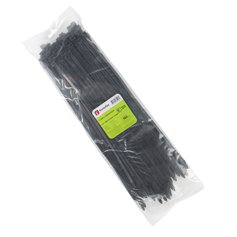 хомут нейлоновый ксс multilock 8х400 черн. (уп.100шт) fortisflex 102327 от BTSprom.by