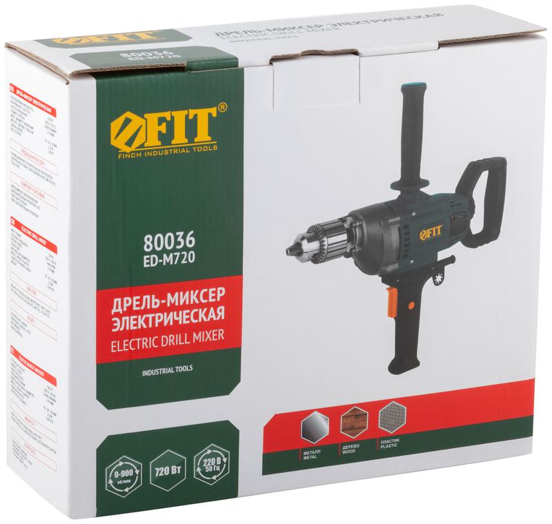  Дрель-миксер 720Вт 0-900об/мин КлП 3-16мм корпус метал. FIT 80036 фото в каталоге от BTSprom.by