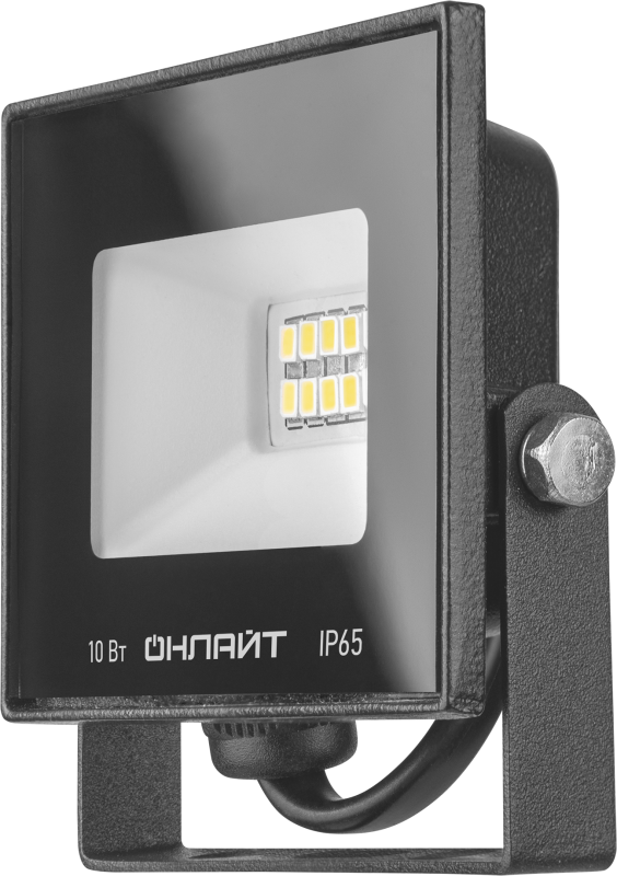 прожектор светодиодный 71 688 ofl-10-6k-bl-ip65-led 10вт 6000к ip65 800лм черн. онлайт 71688 от BTSprom.by
