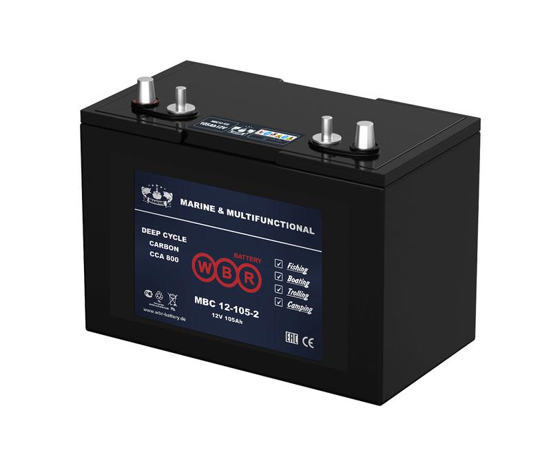 аккумулятор тяговый лодочный карбоновый 12в 108а.ч wbr mbc12-105-2 wbr от BTSprom.by