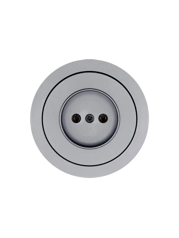  Розетка 1-м СП OSEN без заземл. ПБТ механизм сер. матов. LEZARD 743-7488-121B фото в каталоге от BTSprom.by