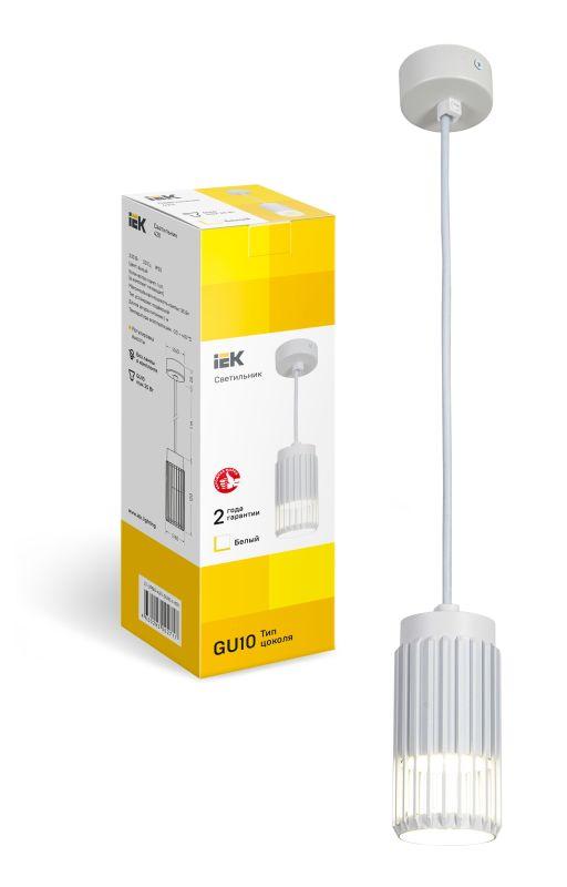  Светильник 4211 подвесной GU10 бел. IEK LT-UPB0-4211-GU10-1-K01 фото в каталоге от BTSprom.by