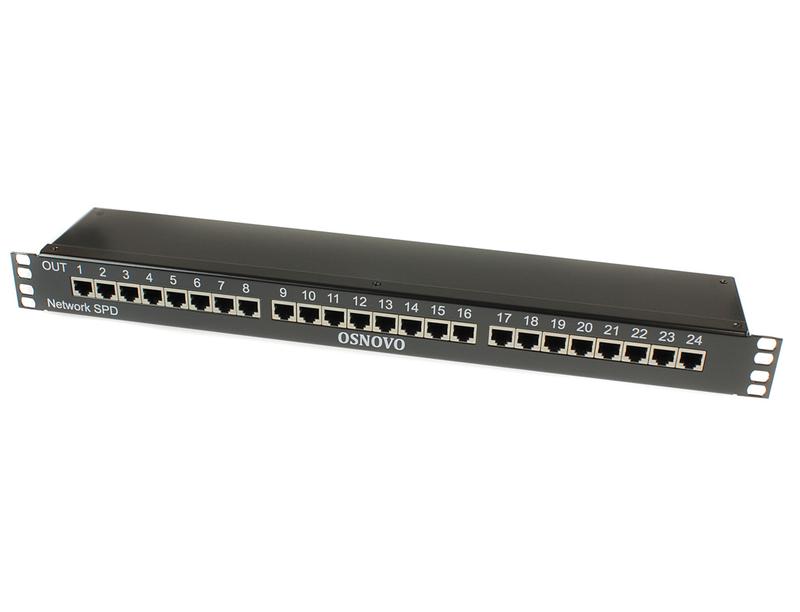 устройство грозозащиты sp-ip24/100r для локал. вычислит. сети (скорость до 100мбит/с) на 24 порта osnovo 14279 от BTSprom.by