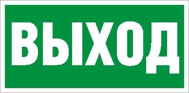 пиктограмма "выход" пэу 010 335х165 рс-l ст 2502000200 от BTSprom.by