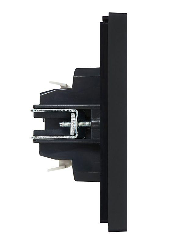  Выключатель 2-кл. СП FORTE&PIANO 10А FP106 с индикацией черн. IEK FP-V20-1-10-1-K02 фото в каталоге от BTSprom.by