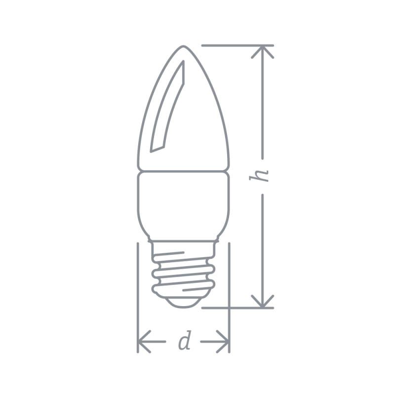 Лампа светодиодная 61 329 NLL-C37-8.5-230-6.5K-E27-FR 8.5Вт свеча матовая 6500К холод. бел. E27 730лм 176-264В Navigator 61329 фото в каталоге от BTSprom.by