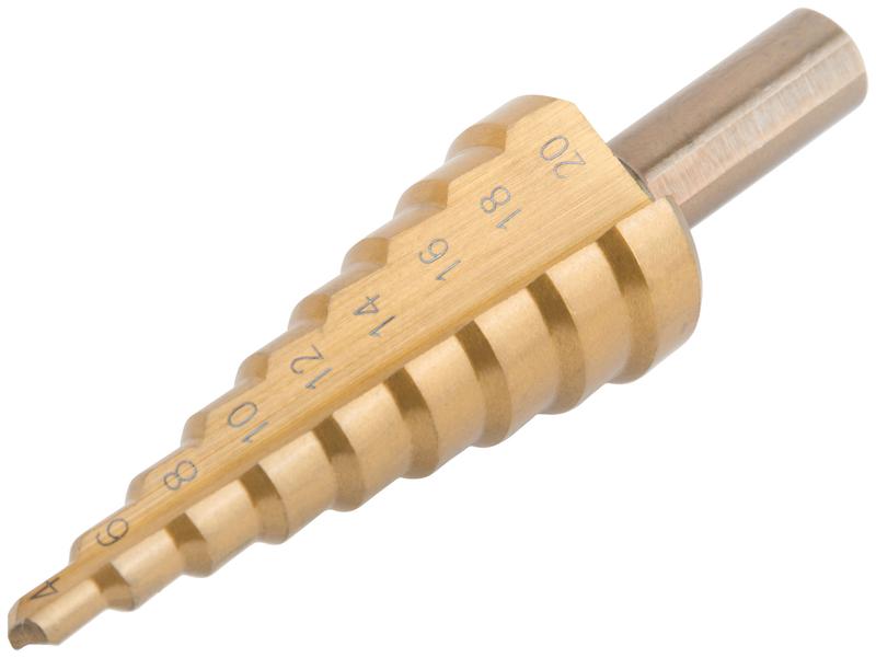  Сверло ступенчатое HSS по металлу 9 ступеней 4-20мм MOS 36382М фото в каталоге от BTSprom.by