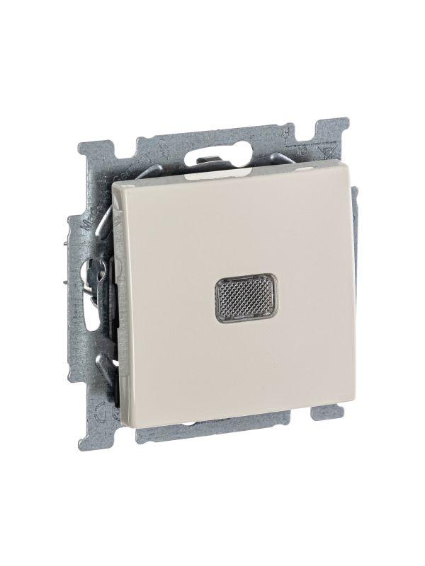  Выключатель 1-кл. 1п СП Basic 55 10А IP20 с клавишей с линзой подсветки с лампой механизм сл. кость ABB 2CKA001012A2156 фото в каталоге от BTSprom.by