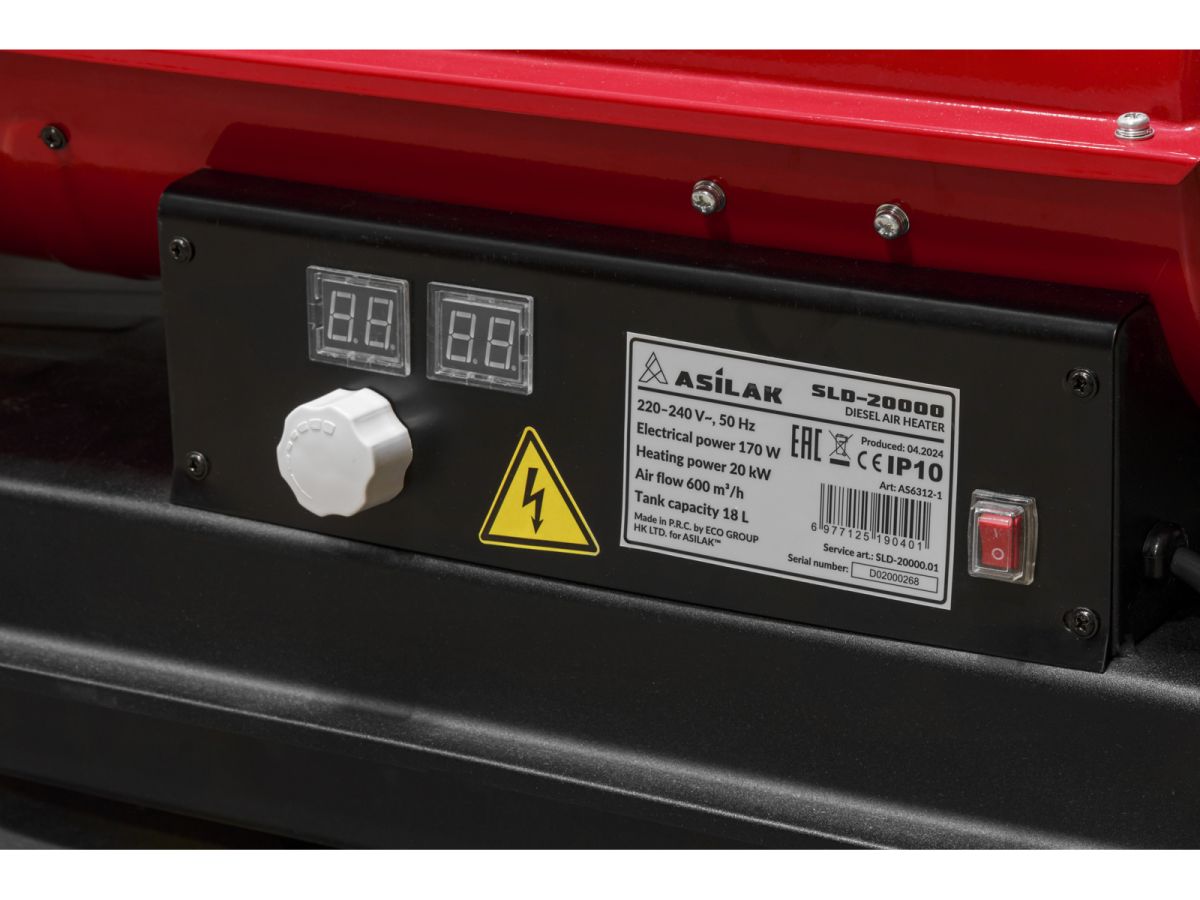  Нагреватель воздуха диз. ASILAK SLD-20000 прямой AS6312-1 фото в каталоге от BTSprom.by