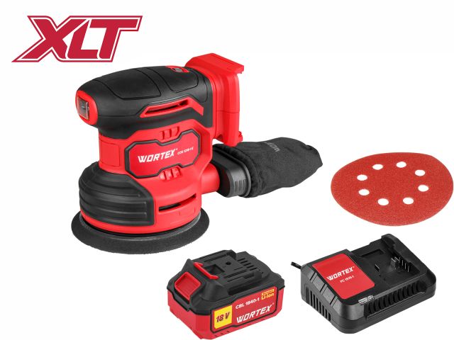 аккум. эксцентриковая шлифмашина wortex cos 1218-1 e в кор. all1 xlt set 18в, 125 мм, 6000-13000 (амплитуда колебаний, мм: 1.6) 1333436 от BTSprom.by