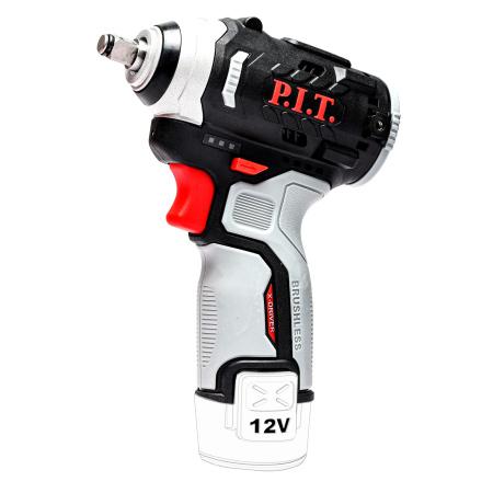 гайковерт аккумуляторный бесщеточный impact solo 12в 120нм 3 скорости квадрат 3/8дюйм 0-3400уд p.i.t. piw12k-120a от BTSprom.by