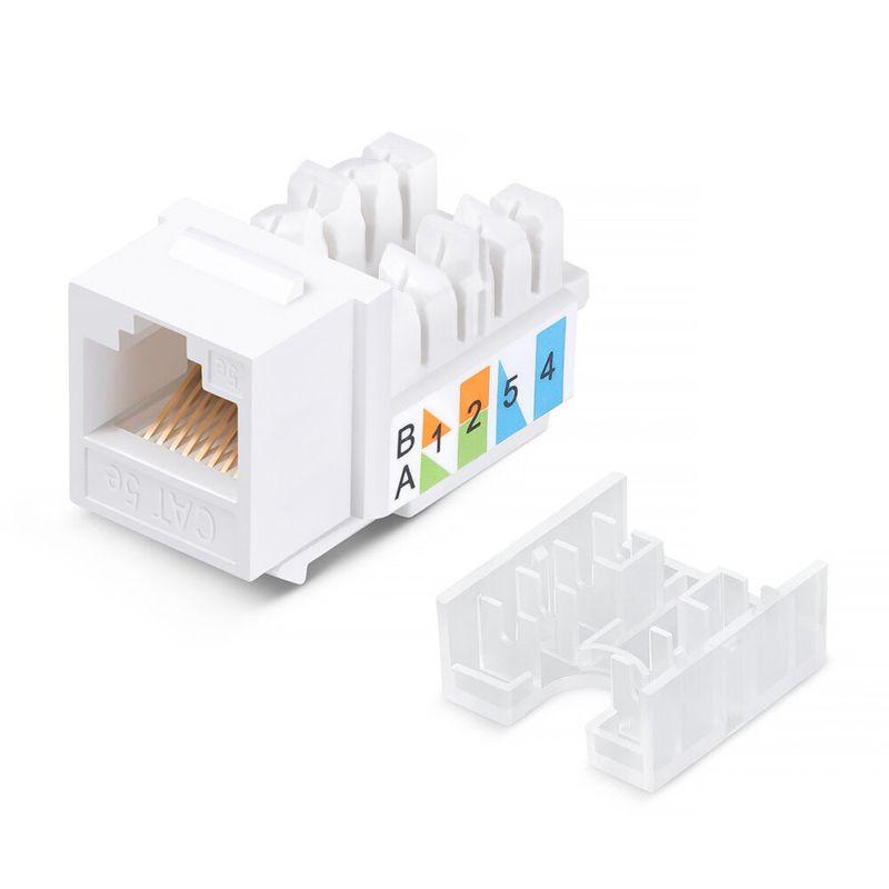 модуль keystone jack rj-45(8p8c) utp неэкранир. кат.5e тип 90град. бел. pro rexant 02-0064 от BTSprom.by