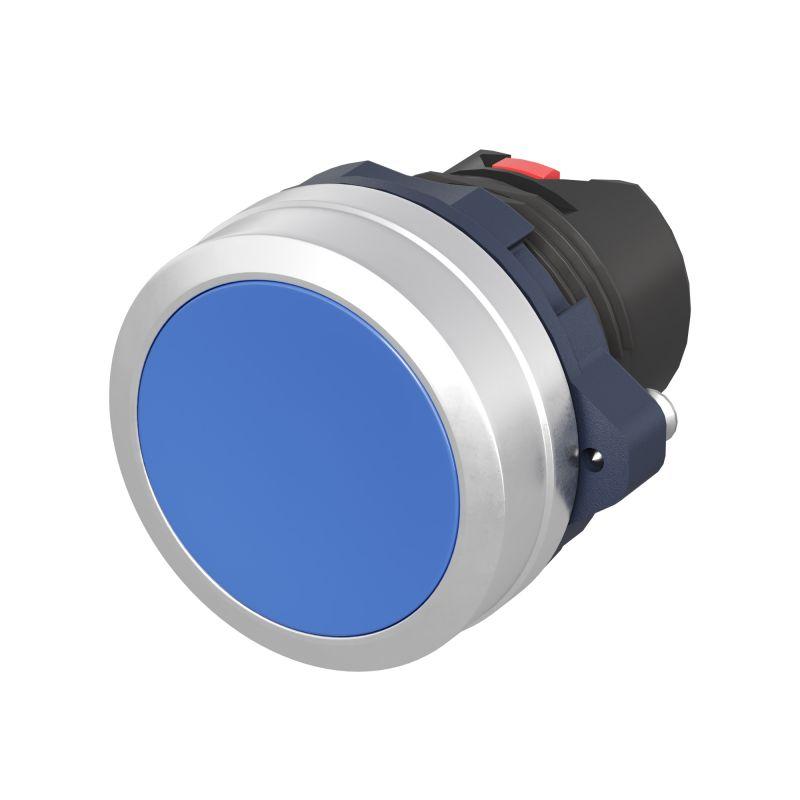 кнопка плоская без фиксации алюм. кольцо син. dkc m22p-fmba от BTSprom.by