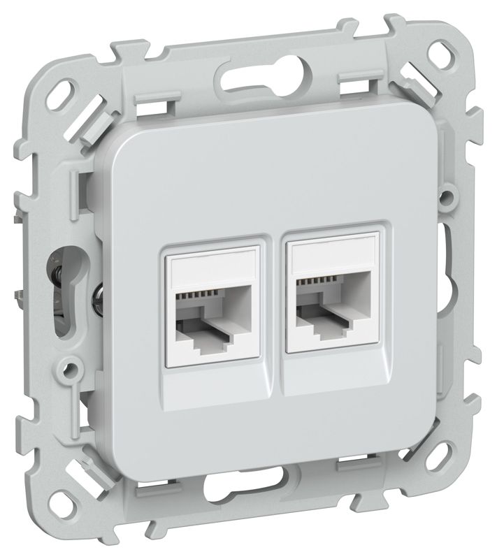 розетка компьютерная 2-м сп flite рк6-2-0-флж rj45 кат.6 utp механизм жемчуж. iek fi-k22-2-k36 от BTSprom.by