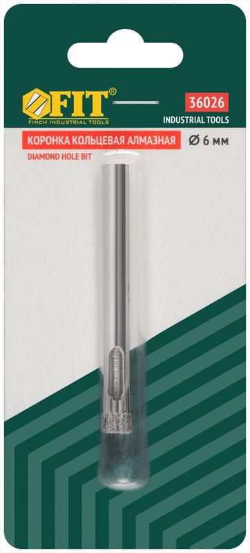  Коронка кольцевая алмазная для стекла кафеля 6мм FIT 36026 фото в каталоге от BTSprom.by