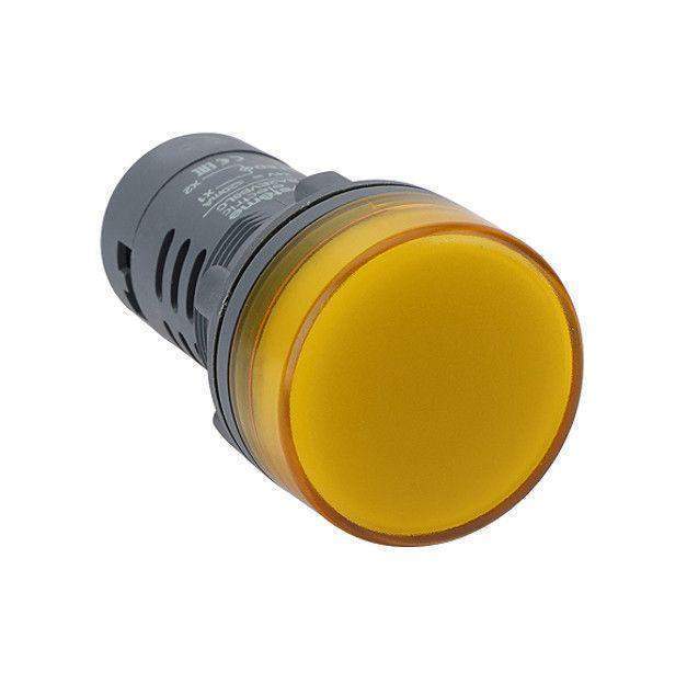 лампа светосигнальная sb7 d22мм 230в ac желт. моноблочная se sb7ev08mp от BTSprom.by