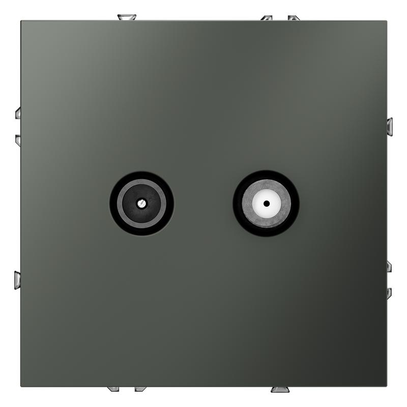 розетка телевизионная оконечная tv + sat 2-м сп s70 механизм титан voltum vls060406 от BTSprom.by