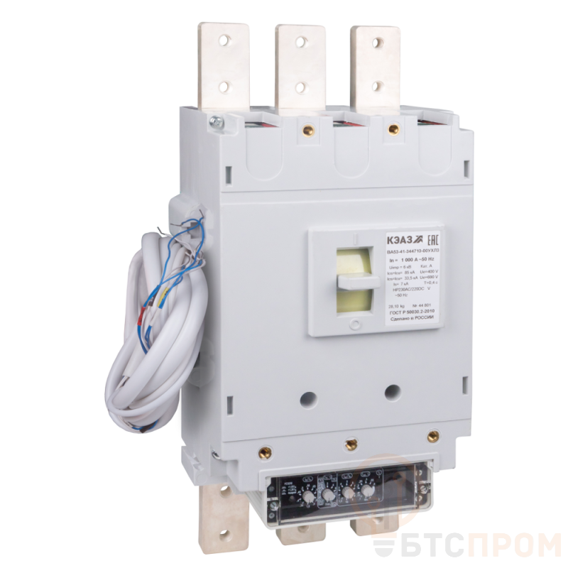 Выключатель автоматический 1000А 3800lm ВА52-41-821810 УХЛ3 440В DC НР=400В AC КЭАЗ 293322 фото в каталоге от BTSprom.by  Выключатель автоматический 1000А 3800lm ВА52-41-821810 УХЛ3 440В DC НР=400В AC КЭАЗ 293322 фото в каталоге от BTSprom.by