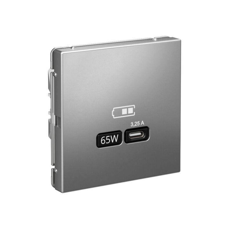  Розетка USB ArtGallery тип C 65Вт QC PD высокоскор. ЗУ механизм сталь SE GAL000927 фото в каталоге от BTSprom.by