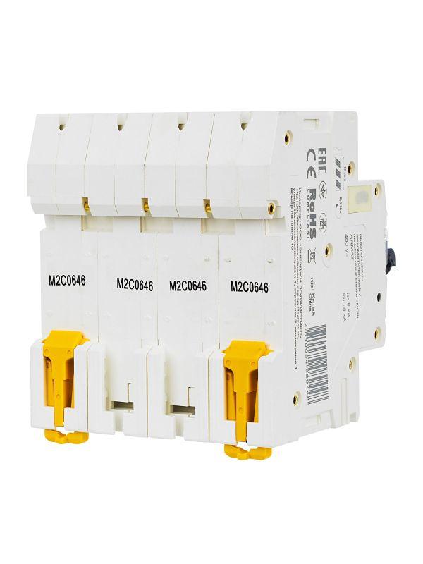  Выключатель автоматический модульный 4п C 6А M06N ARMAT IEK AR-M06N-4-C006 фото в каталоге от BTSprom.by