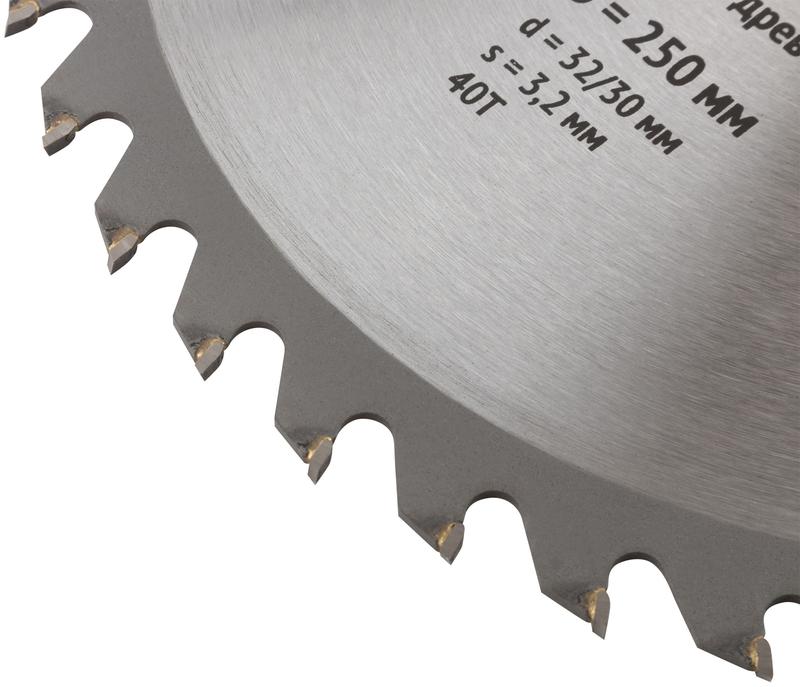  Диск пильный для циркулярных пил по дереву 250х32/30х40T FIT 37758 фото в каталоге от BTSprom.by