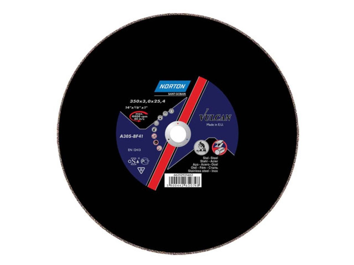 круг отрезной 350х3.5x32.0 мм для металла vulcan fixed norton 66252925476 от BTSprom.by