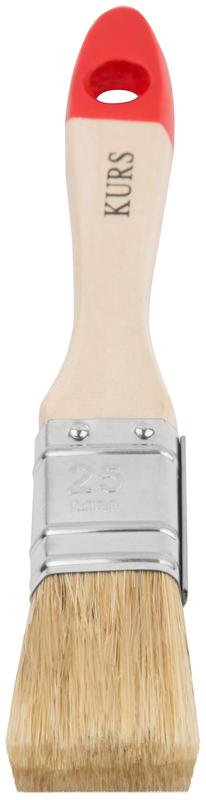  Кисть флейцевая "Оптима" 1дюйм (25мм) натур. свет. щетина деревянная ручка КУРС 00813 фото в каталоге от BTSprom.by