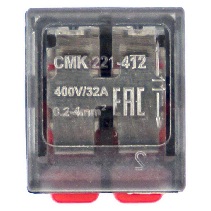  Клемма строительно-монтажная СМК 221-412 с рычагом 2 отверстия 0.2-4.0кв.мм (блист.20шт) PROxima EKF plc-smk-221-412b-20 фото в каталоге от BTSprom.by