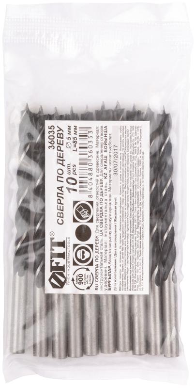  Сверло по дереву 5мм (уп.10шт) FIT 36035 фото в каталоге от BTSprom.by